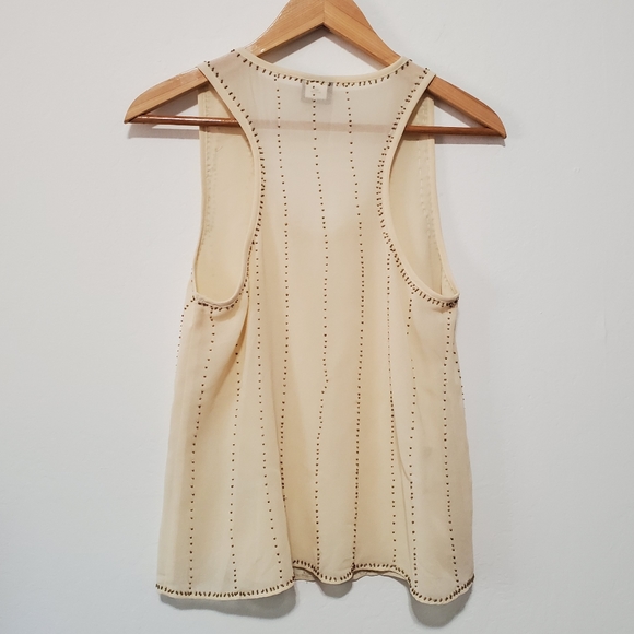 Tan Bronze Beaded Tank - Picture 3 of 7